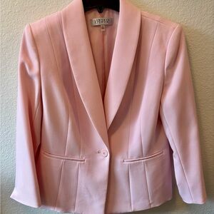 Kasper Pink Blazer Shawl Collar Suit Jacket